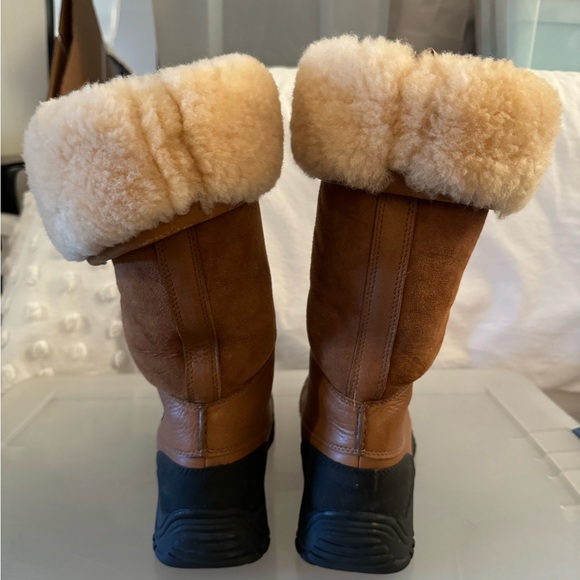 UGG Women's Brown Fur-Lined Boots - Picture 2 of 4